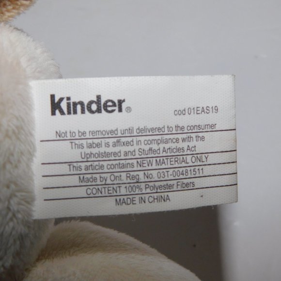 Ferrero Kinder Surprise Easter Basket 10" Plush Cream Sheep lamb Stuffed Toy - Picture 3 of 4